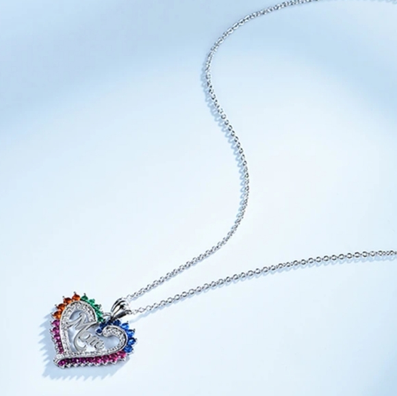 Colorful MOM Pendant Necklace - Picture 3 of 5